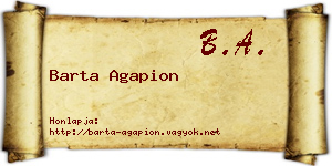 Barta Agapion névjegykártya